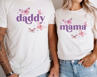 Camiseta de mariposa para el primer cumpleaños, conjunto familiar a juego de mariposa