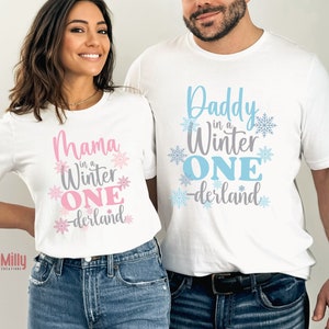 Winter ONEderland Birthday Shirt, 1st Birthday Outfit, Snowflake First Birthday Shirt, Winter wonderland Matching Family Shirts, Christmas