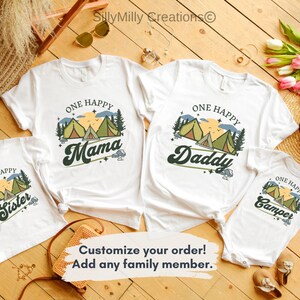One Happy Camper 1st Birthday Shirt, Camping First Birthday Outfit, Family Matching Camp Tees, Camping Vacation Shirt, 1st Birthday Boy Girl