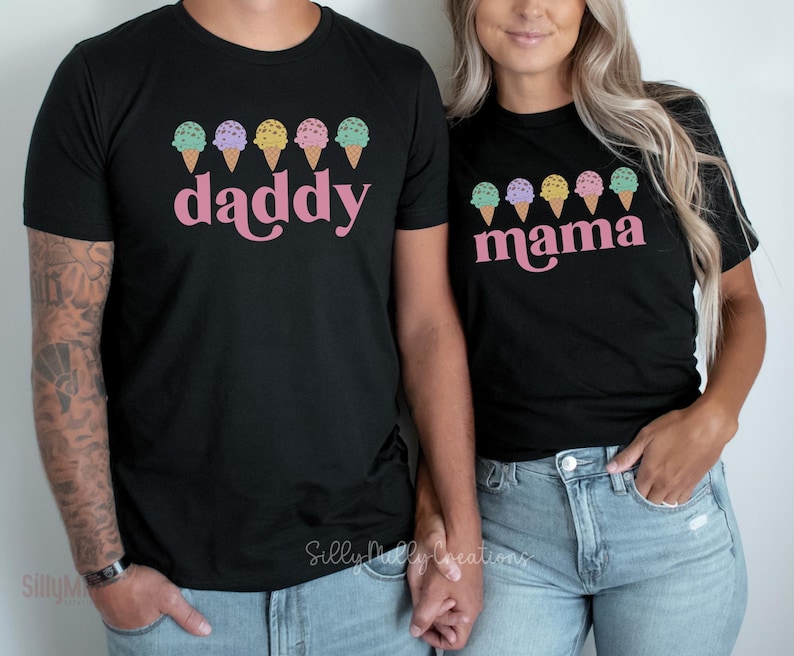 Family Ice Cream Theme Birthday Shirts,Matching Ice Cream Birthday Shirts, Girls Birthday,  Mom Family Ice Cream Birthday Shirts