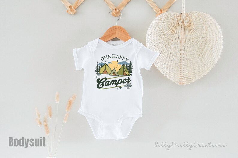 Bodysuit One Happy camper birthday