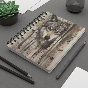 Wolf Journal | Spiral Bound Journal | Art Notebook | Lined Journal | Writing Journal | Beautiful Journal