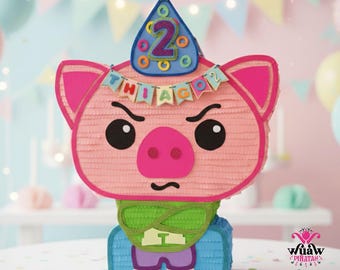 Adorable Personalized Plim Plim Hoggie Piñata - Perfect for Children's Parties - 20% Off!