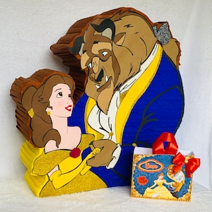Piñata de la Bella y la Bestia - Celebración Temática de Princesas  Envío Gratis
