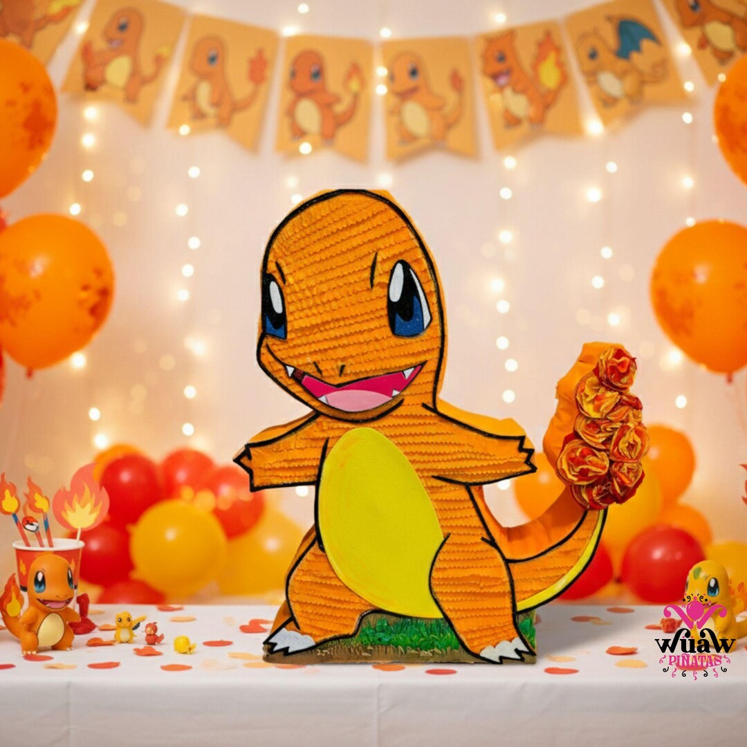 Personalized Piñata From Charmander - Children's Theme Party - Handmade ...