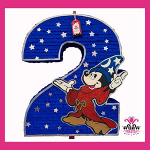 Piñata Personalized Number · Mickey Fantasy · Any Number · 50 cm / 19.6&quot;