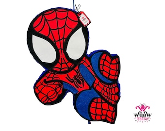 Custom Spider‑Man Piñata – 50 cm / 19.6" Kids Birthday Party Decoration – Handmade Party Supply