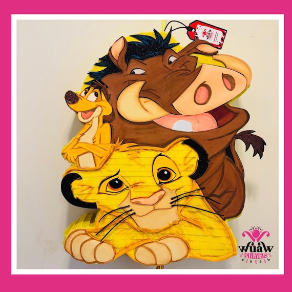 Piñata inspirada en Película Rey Leon  - Fiesta Temática  19.6 pulgadas, Envío Gratis + 20% de Descuento por todo el mes
