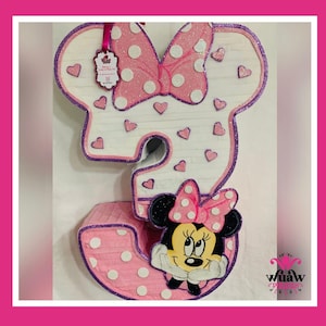 Piñerata Numeric Minnie Mouse – Children&#39;s Birthday 0-9