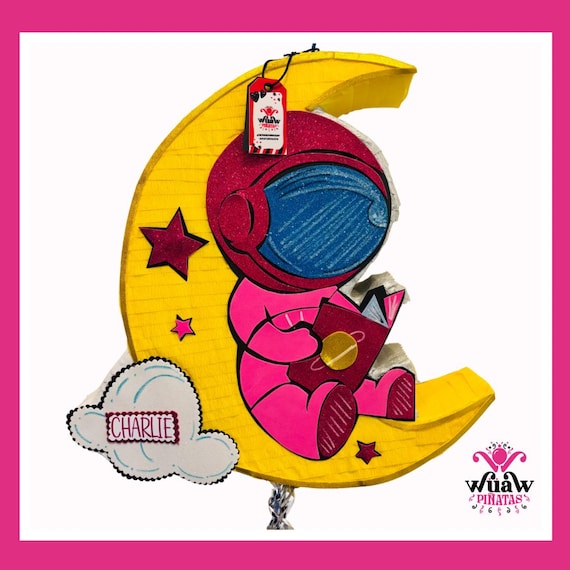 Astronaut on the Moon Piñata by Girls - Kids Space Party (Free Shipping, 50 cm 19.6 inch, 20% off