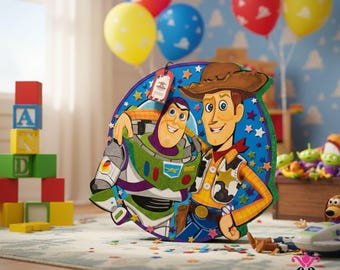 Handmade Toy Story Piñata – 45 cm (17.7") – Perfect for kids’ birthdays & themed parties!