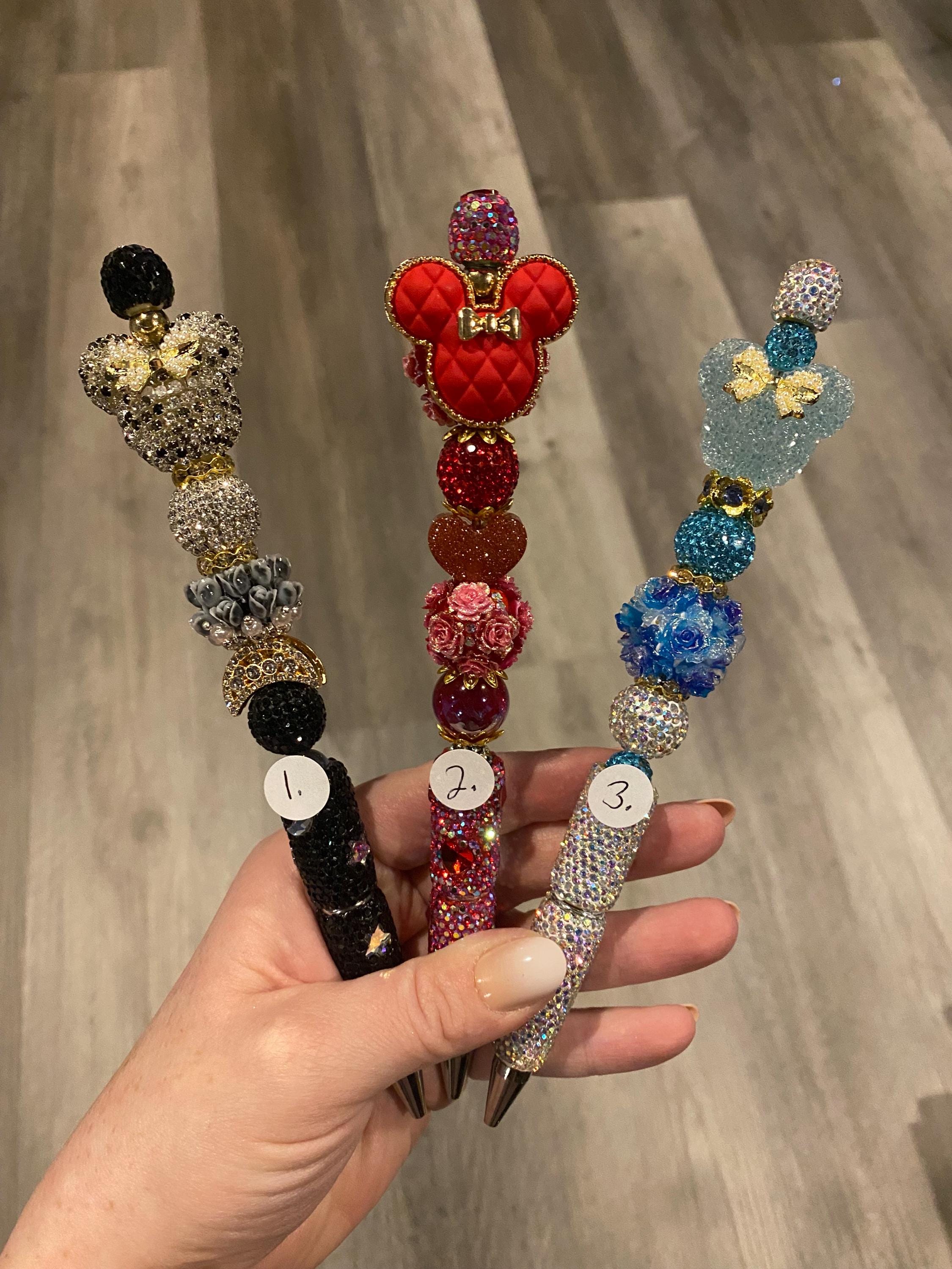 Handmade Beadable Pens - Mickey and Minnie