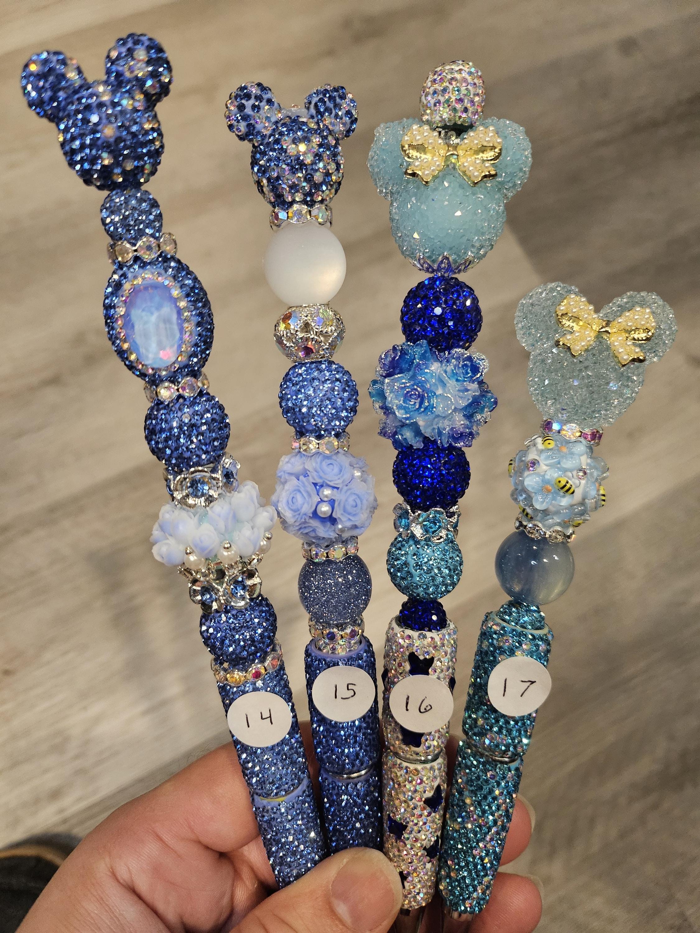 Mickey and Minnie Pens - Handmade Beadable Pens