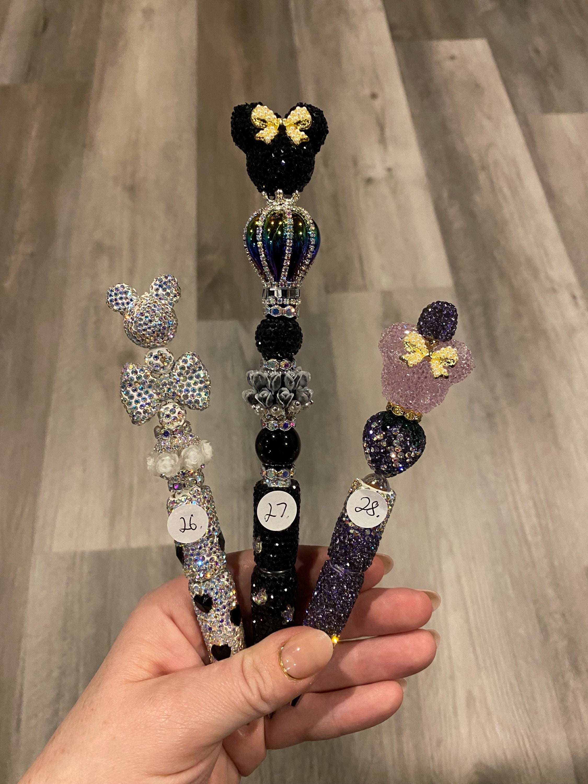 Handmade Beadable Pens - Mickey and Minnie