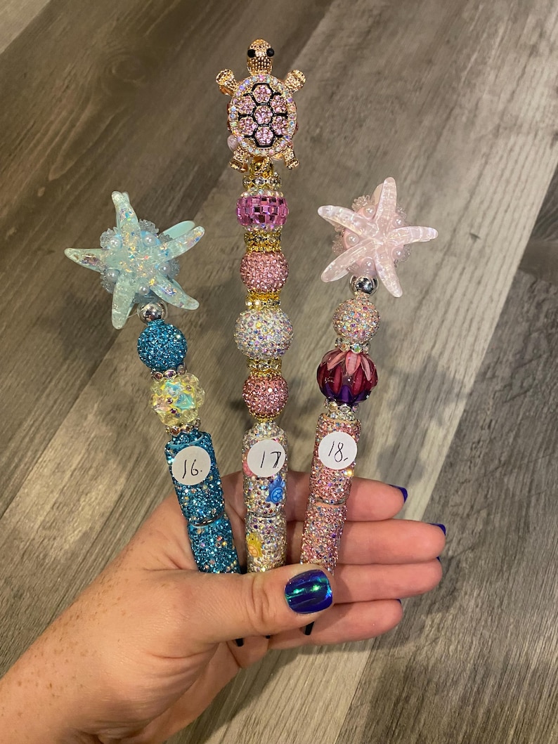 Turtle Rhinestone Pen Sea Creature Pens - Etsy