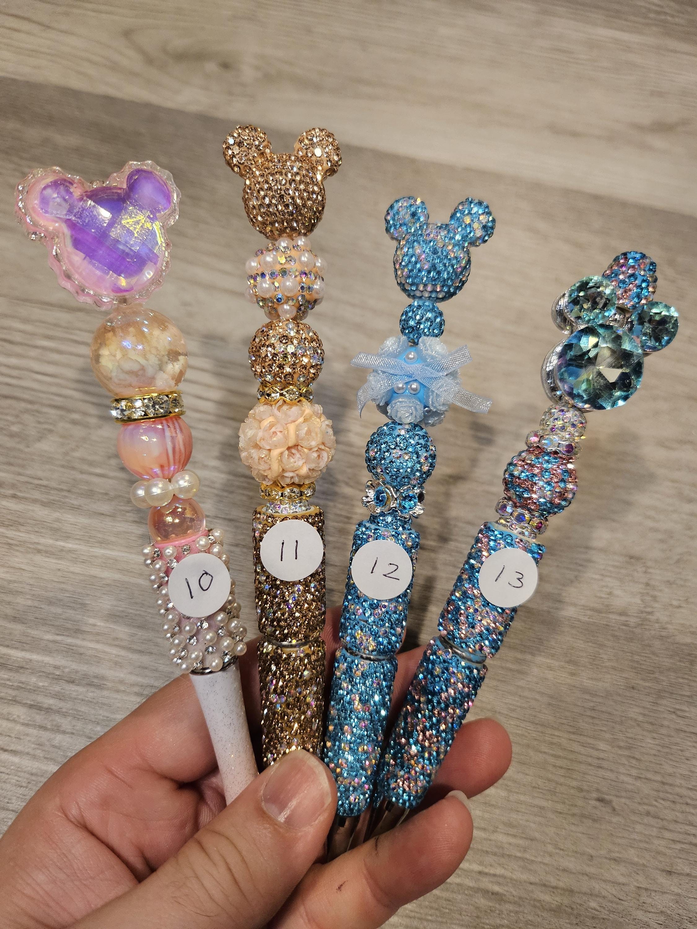 Mickey and Minnie Pens - Handmade Beadable Pens