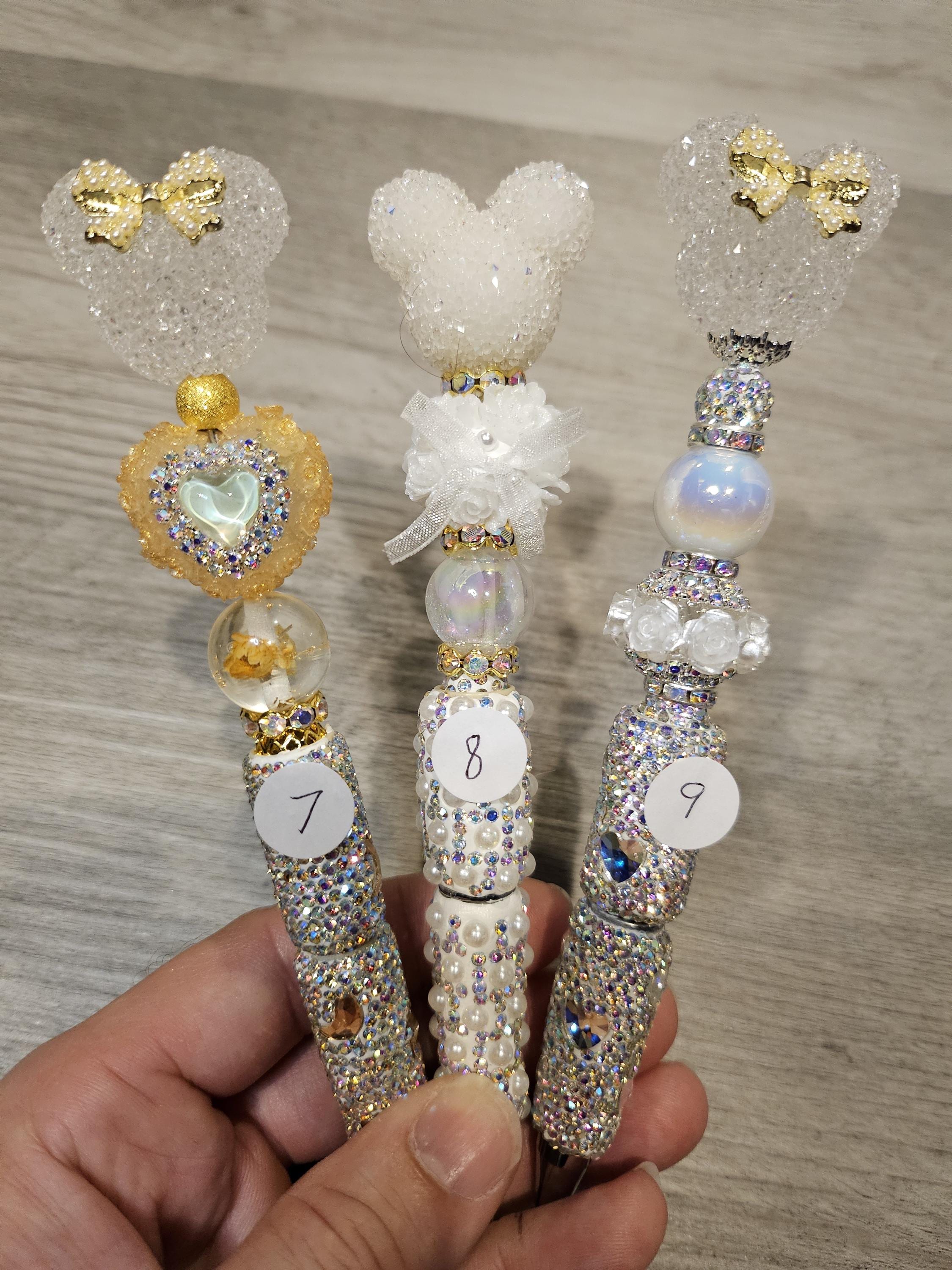 Mickey and Minnie Pens - Handmade Beadable Pens