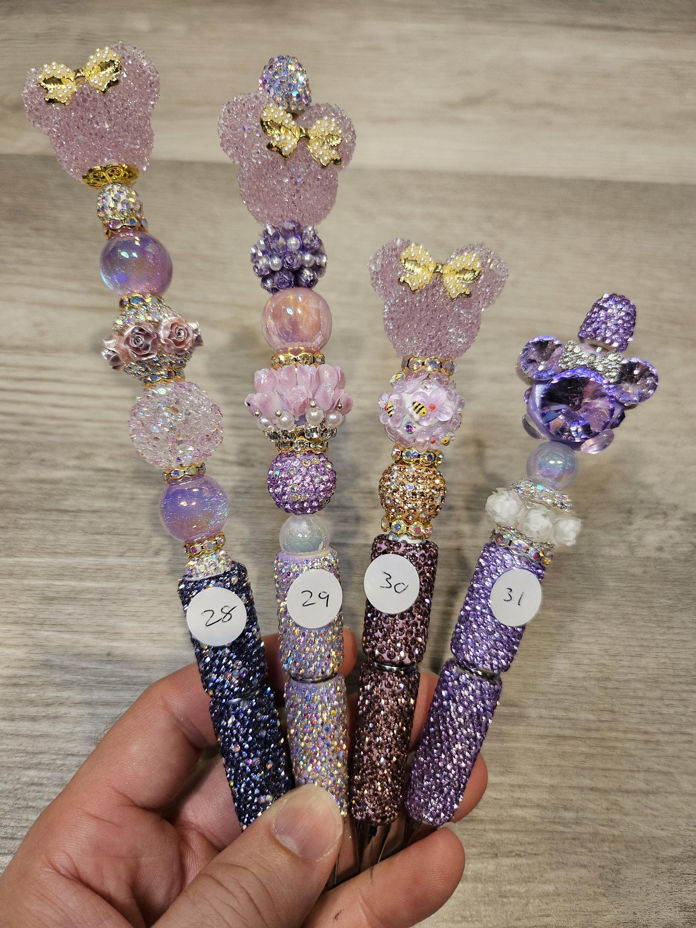 Mickey and Minnie Pens - Handmade Beadable Pens