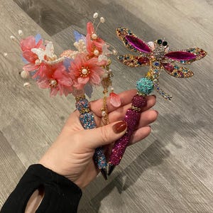 Stylos à bille fantaisie - Papillons et fleurs