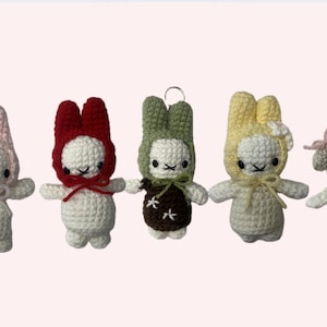 crochet miffy keychain