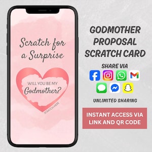 à gratter numérique marraine | Carte à gratter rose numérique de proposition de marraine | seras-tu ma marraine | Proposition de marraine virtuelle