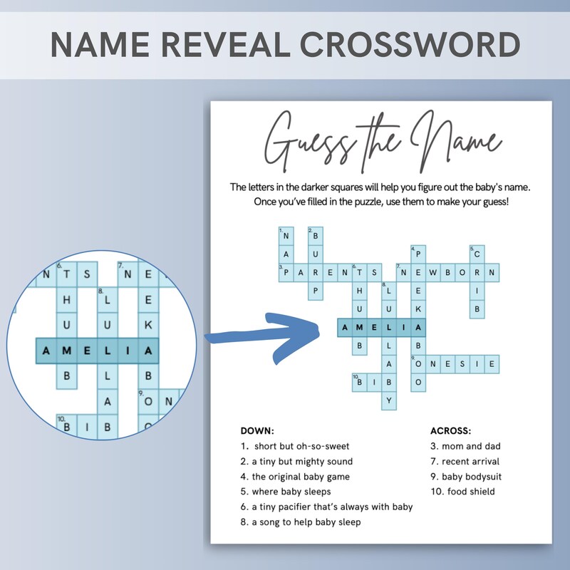 Crossword Names - Etsy