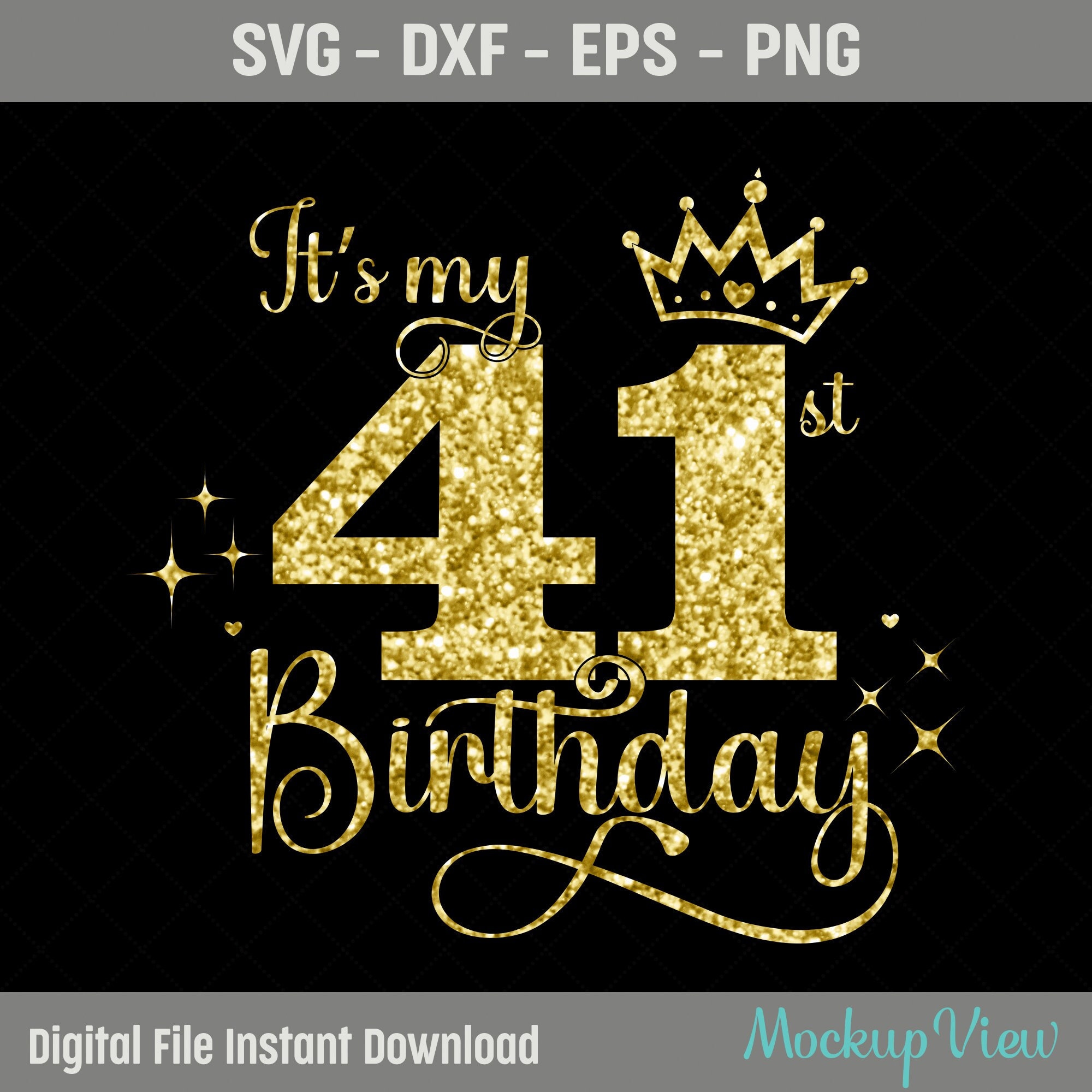 It's My 41st Birthday SVG, 41 Years Old Birthday Girl Svg, 41 Years Old ...