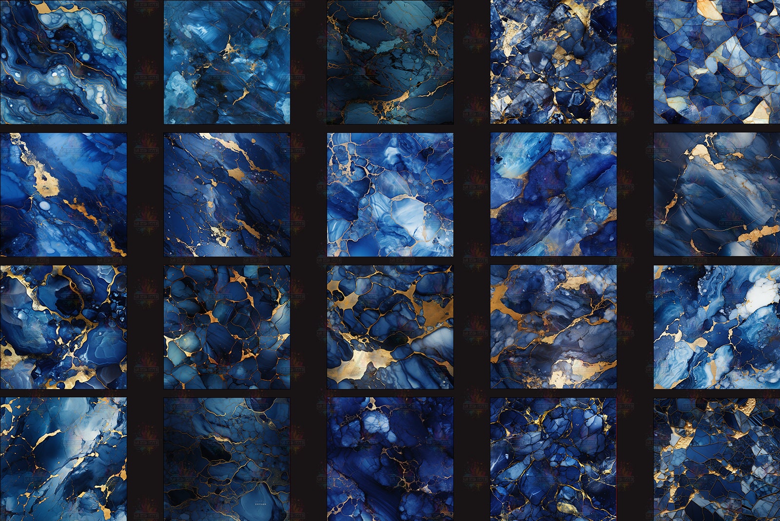 20 Lapis Lazuli Marble Seamless Patterns Digital Paper - Etsy