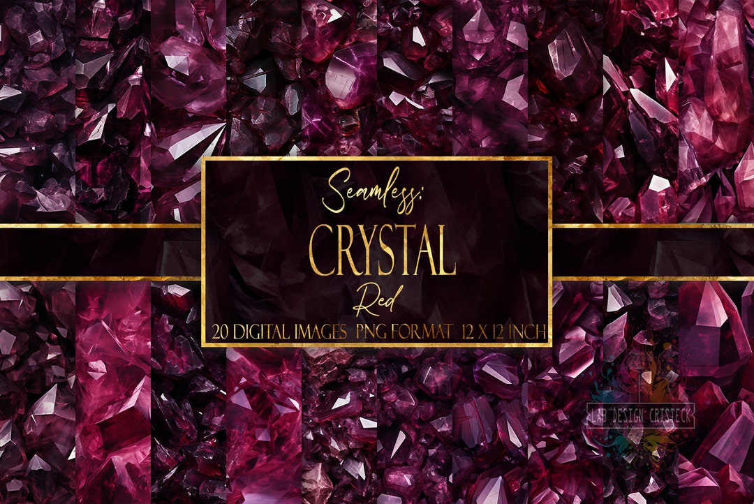 20 Crystal Red Seamless Patterns Digital Paper Instant Download - Etsy