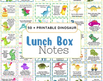 Dinosaur Lunch notes, Dino lunch box notes, school lunch notes, encouragement cards, Back To School Notes, printable lunch notes for kids