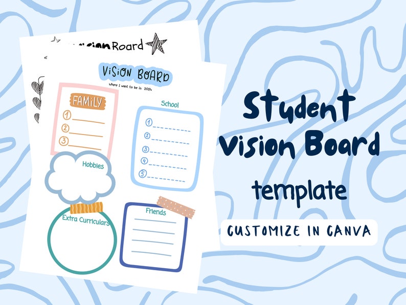 Student Vision Board, Student Vision Board Kit, Student Goal Setting ...