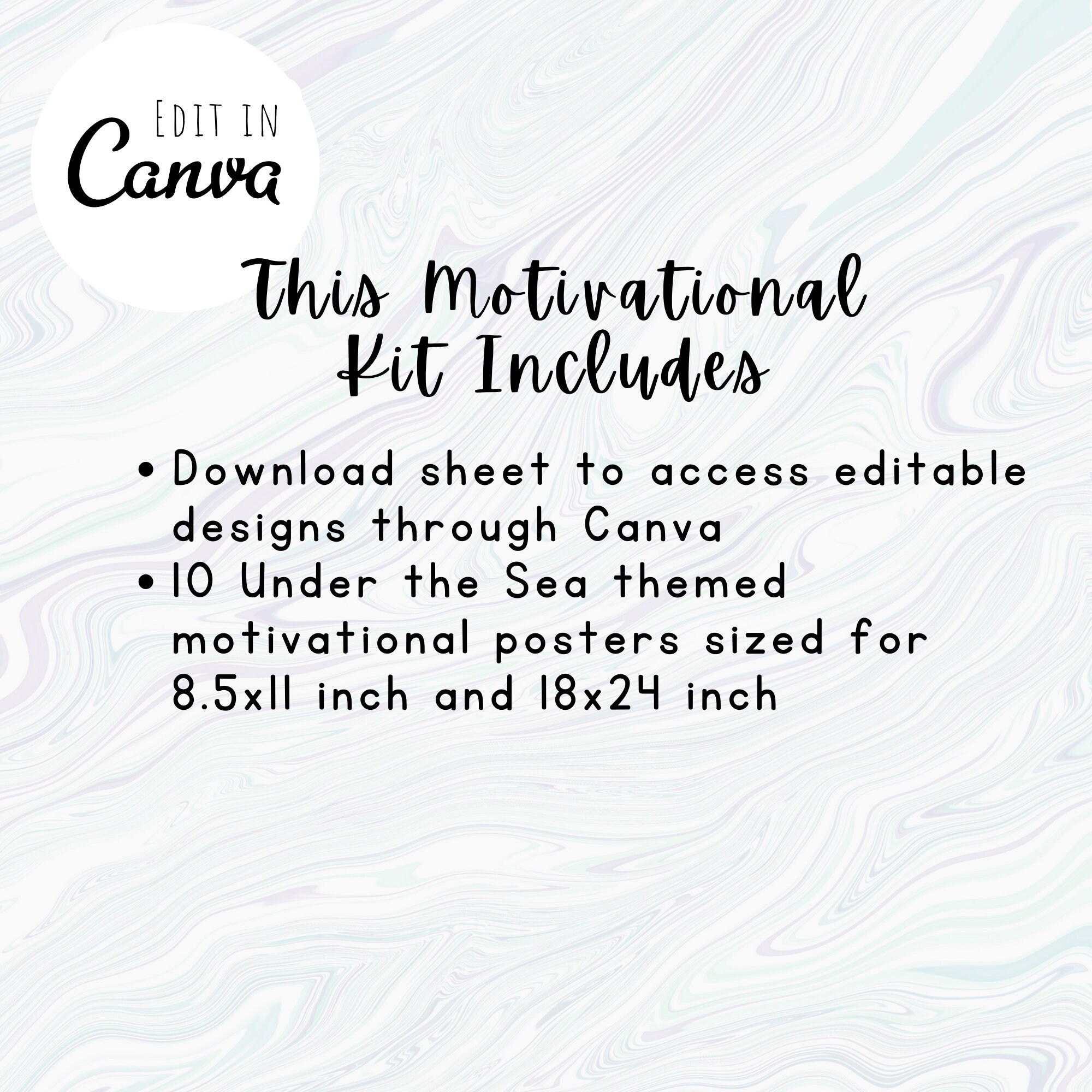 Under the Sea Classroom Decor Watercolor Motivational Posters 2 Sizes