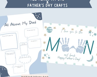 All About Dad Worksheets, Fathers Day Handprint Crafts, Fathers Day Card, Fathers Day Daycare craft, Fathers Day Gift, Funny Fathers Day