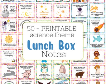 Science Lunch notes, Science lunch box notes, school lunch notes, encouragement cards, Back To School Notes, printable lunch notes for kids