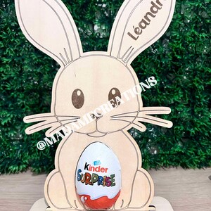 Fichier numérique support oeuf chocolat type "Kinder "lapin de paques