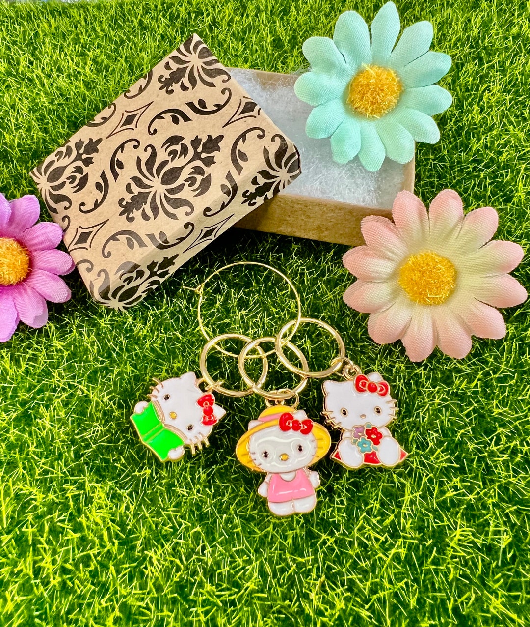 Cute Kitty Stitch Markers set of 3 Etsy