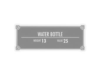 Caja de información de la botella de agua