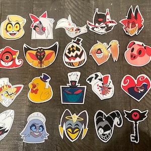 Hazbin Hotel Stickers/ Plain and Vinyl Options/ Hand drawn designs/ Hazbin Hotel