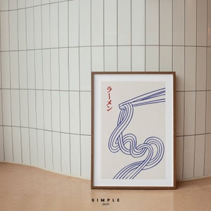 Ramen Poster, Noodle Poster, Ramen-Inspired Poster, Japanese Soup Poster, Modern Kitchen Art, Kitchen Print, Japanese