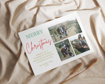 Printable Christmas Card | Christmas Photo Card Digital Download | Holiday Photo Card | Digital Christmas Card Template | Digital Card