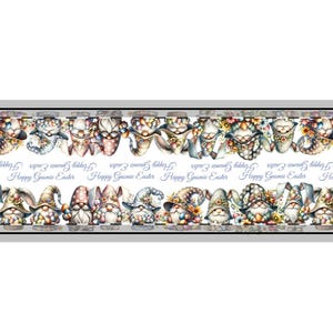 Może przedstawiać: Białe tło z powtarzającym się wzorem kolorowych królików wielkanocnych trzymających jajka. Króliki noszą kapelusze i mają różne wyrażenia twarzy. Tekst "Wesołych Świąt Wielkanocnych" powtarza się w całym wzorze.