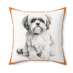 Shih Tzu Spun Polyester Pillow, Shih Tzu photo pillow