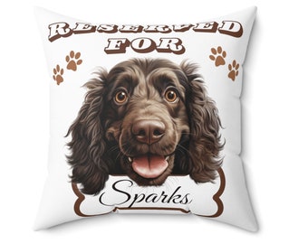 Personalized Boykin Spaniel Terrier Spun Polyester Square Pillow 4 sizes Reserved dog pillow gift dog lover dog mom gift dog dad gift pillow