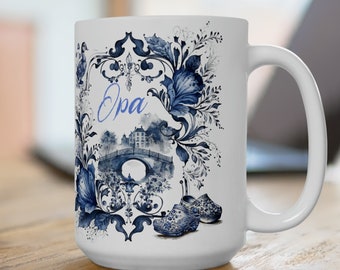 German Grandfather Ceramic Mug 15oz, German inspired Opa mug Grandfather gift Opa gift