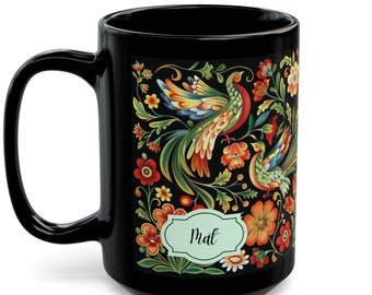 Russian mother Black Mug (15oz) Mat' mug Mothers Day gift for Russian mom Mat' gift mug Russian inspired design mug for mama