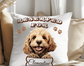 Personalized Cockapoo Square Pillow custom dog pillow personal decor dog mom dog dad gift dog lovers gifts pillow Cockapoo pillow