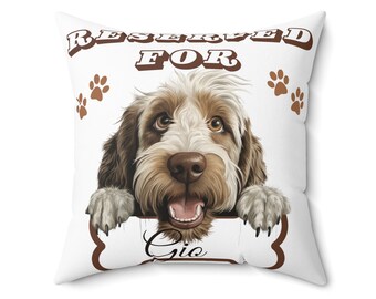 Personalized Spinone Italiano dog Square Pillow custom dog pillow personal decor dog mom gift dog dad gift dog lover gift dog breed pillow