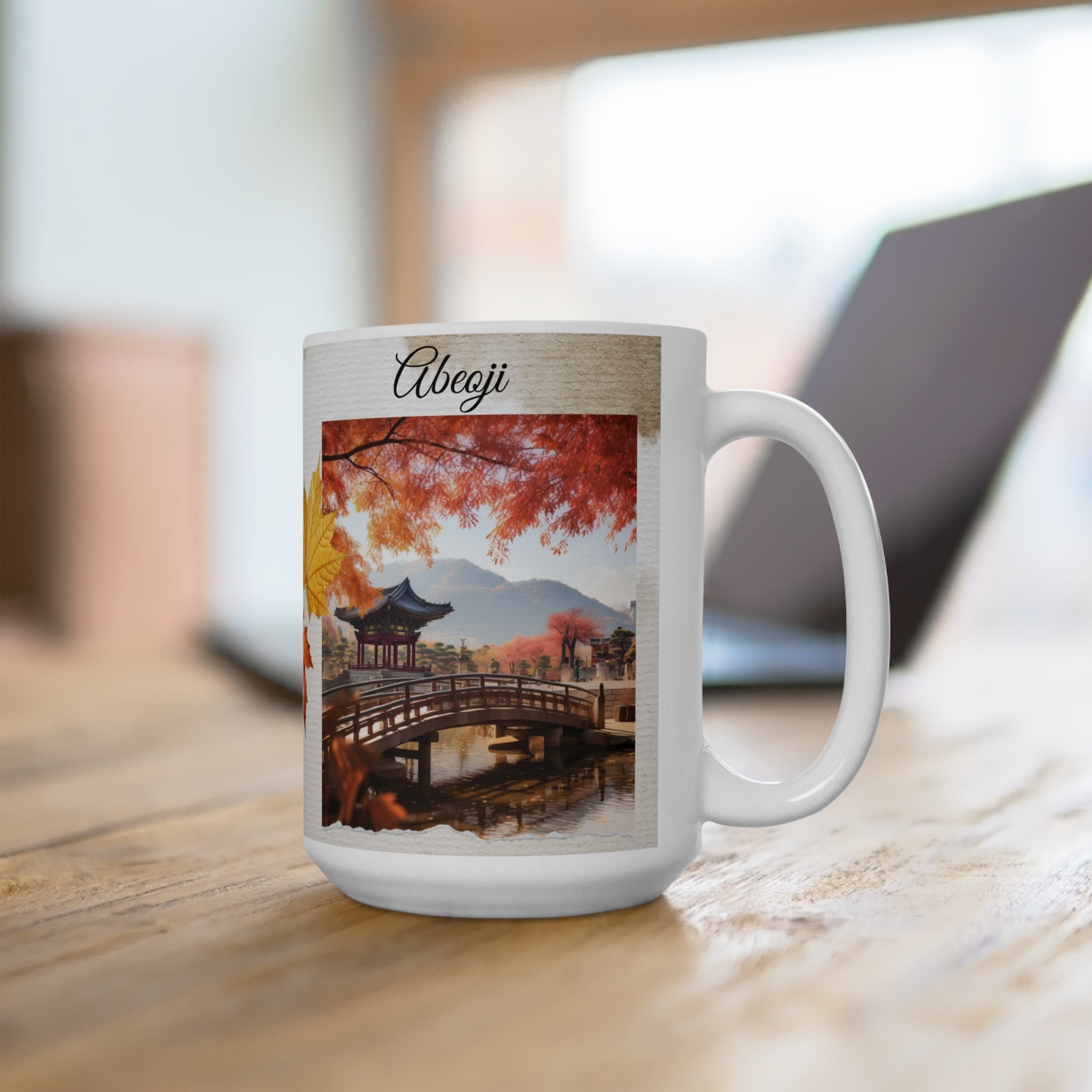 Korean Father Ceramic Mug 15oz Korean inspired mug Abeoji, Korean father gift Abeoji mug Fathers Day gift  Korean gift Abeoji gift