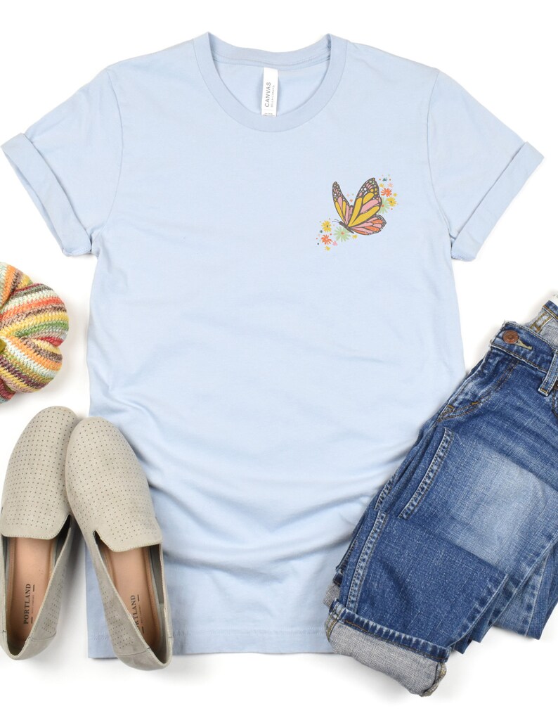 Motivational Unisex Jersey Short Sleeve Inspiration Tshirt Butterfly