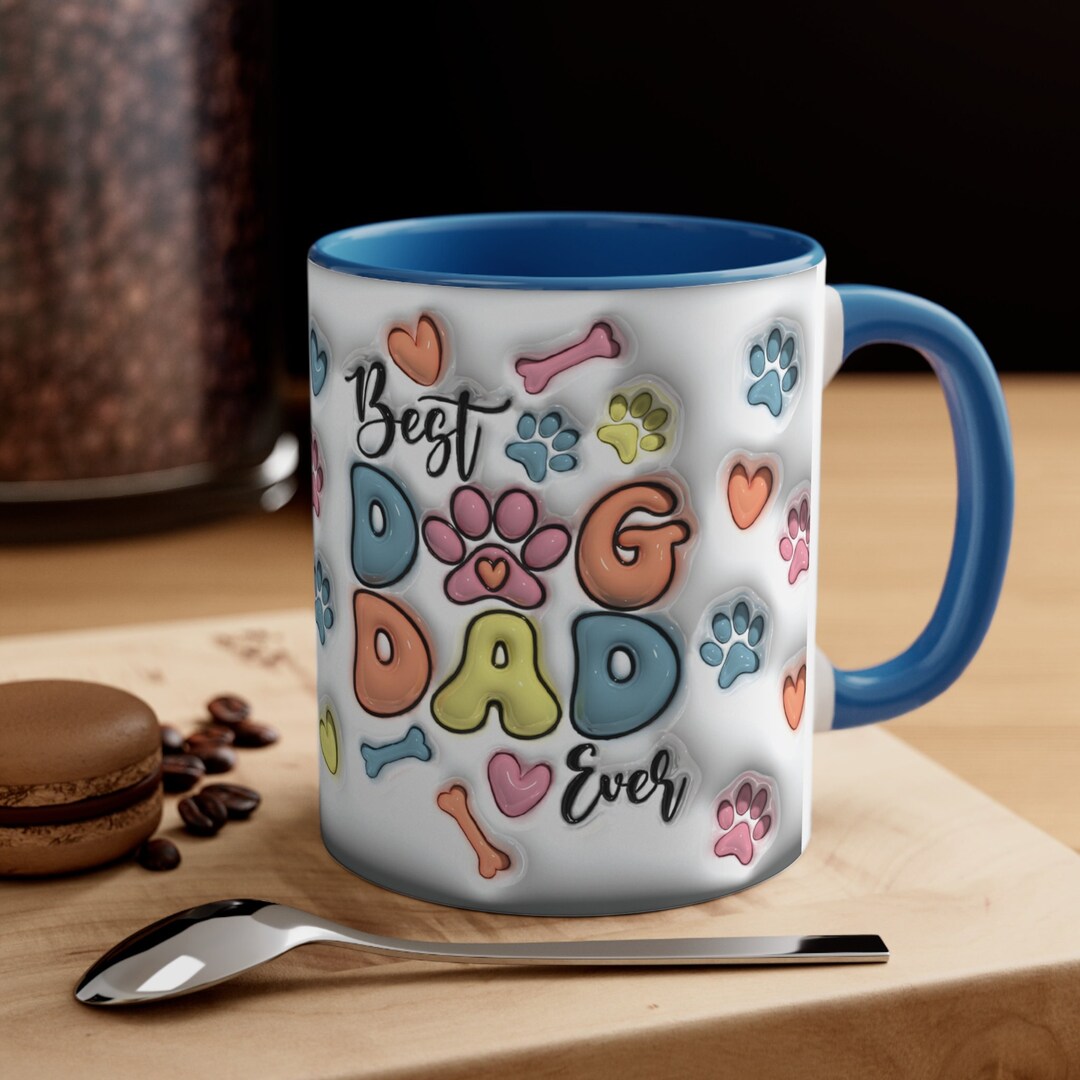 Best Dog Dad Accent Coffee Mug, 11oz Dog Lovers Gift, Dog Dad Mug Gift — free download